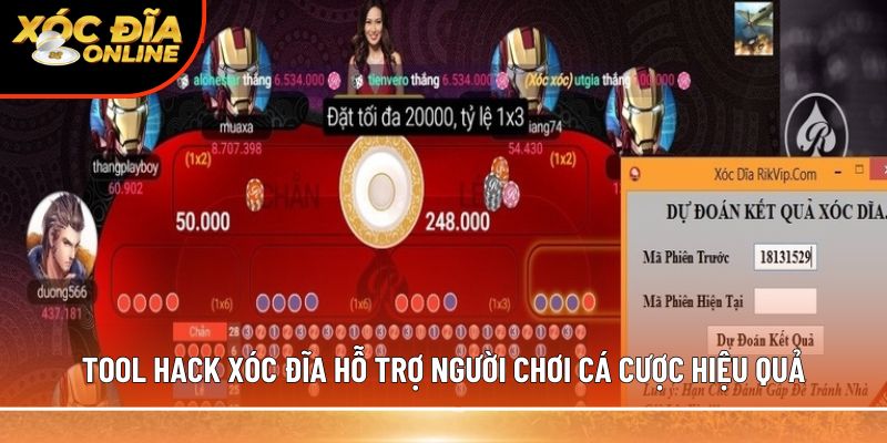 Tool hack xóc đĩa hỗ trợ người chơi cá cược hiệu quả